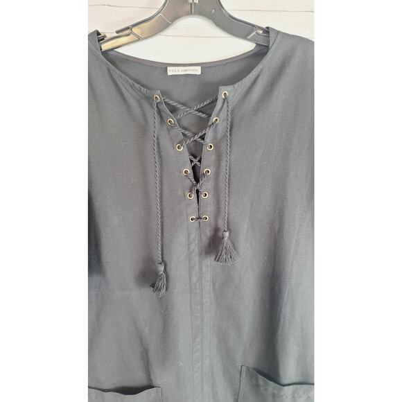 Ulla Johnson Marcelle Linen Blend Dress in Jet, sz 4 - Picture 5 of 16